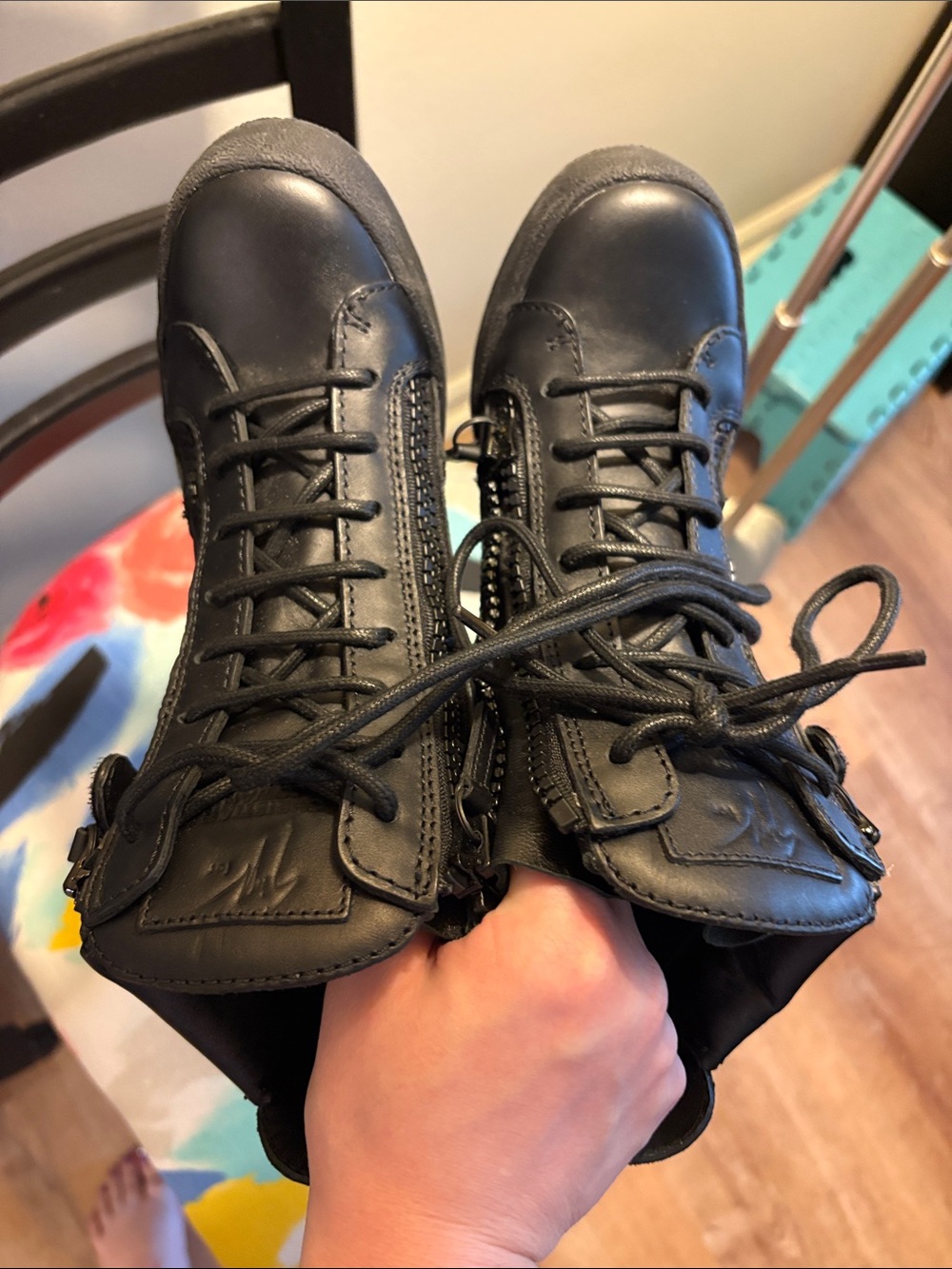 Giuseppe Zanotti by Christian Cowen black high top sneakers - Picture 6 of 6